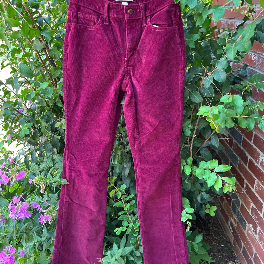 Women’s wine color corduroy pants